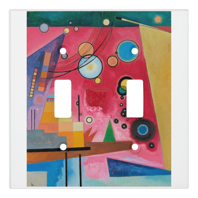 Kandinsky - Heavy Red Light Switch Cover (Front)