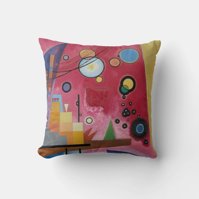 Kandinsky - Heavy Red Throw Pillow (Front)