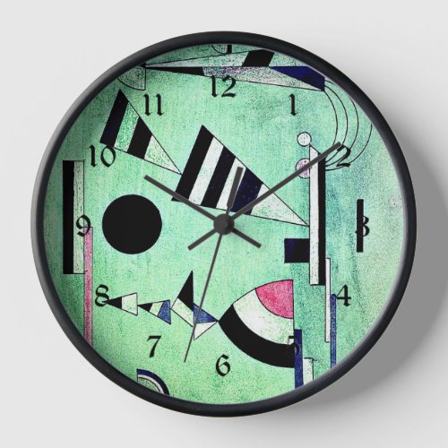 Kandinsky _ Immersed in Green Clock