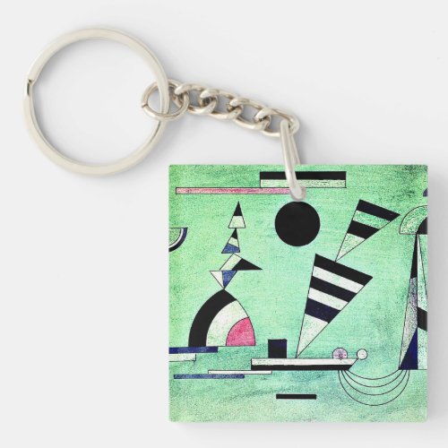 Kandinsky _ Immersed in Green Keychain