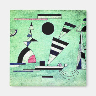 Kandinsky - Immersed in Green, popular artwork Magnet