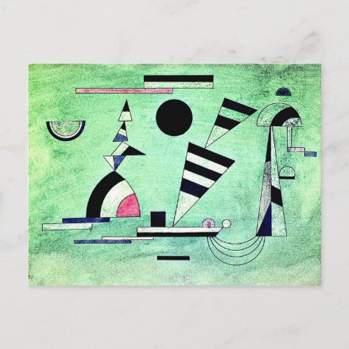 Kandinsky _ Immersed in Green  popular artwork Postcard