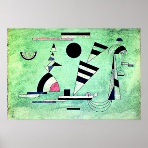 Kandinsky - Immersed in Green, popular artwork Poster