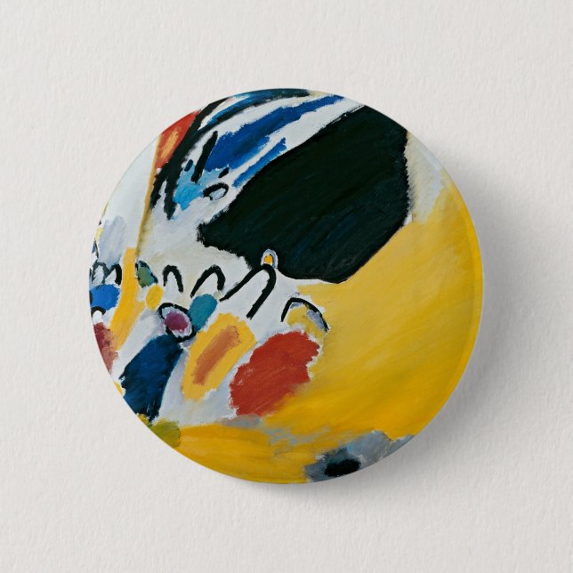 Kandinsky Impression III Concert Abstract Painting Button (Front)