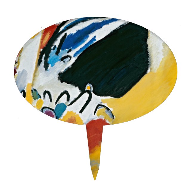 Kandinsky Impression III Concert Abstract Painting Cake Topper (Front)