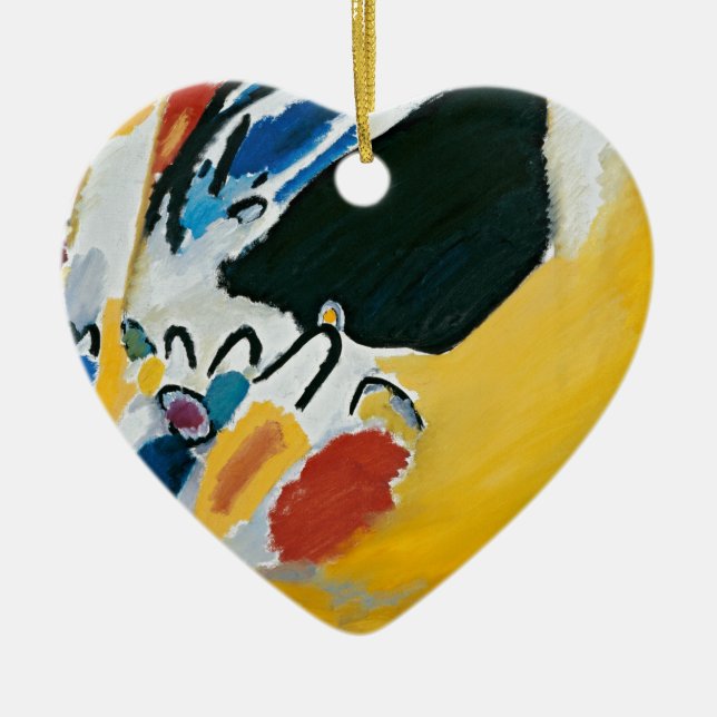 Kandinsky Impression III Concert Abstract Painting Ceramic Ornament (Front)