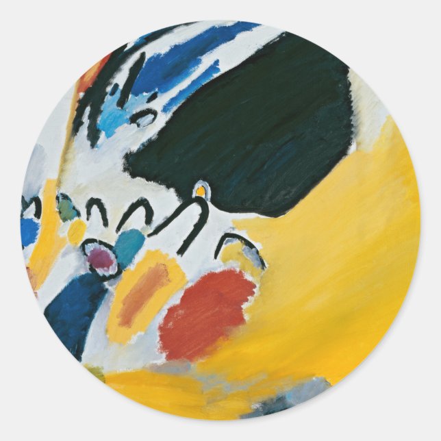 Kandinsky Impression III Concert Abstract Painting Classic Round Sticker (Front)