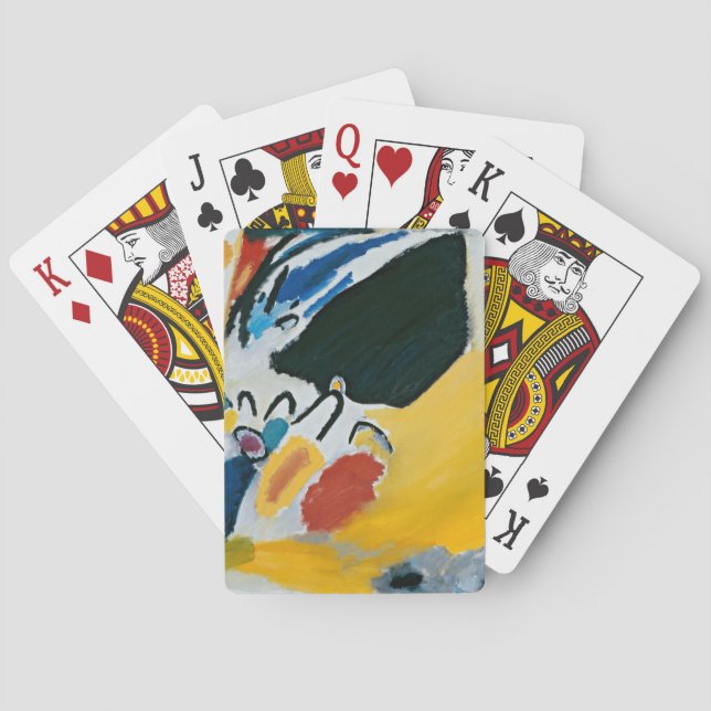 Kandinsky Impression III Concert Abstract Painting Poker Cards (Back)