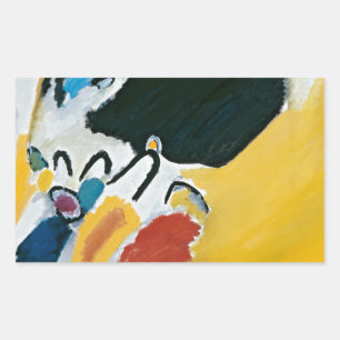 Kandinsky Impression III Concert Abstract Painting Rectangular Sticker