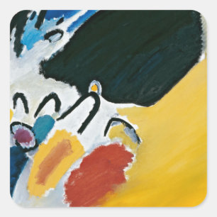 Kandinsky Impression III Concert Abstract Painting Square Sticker