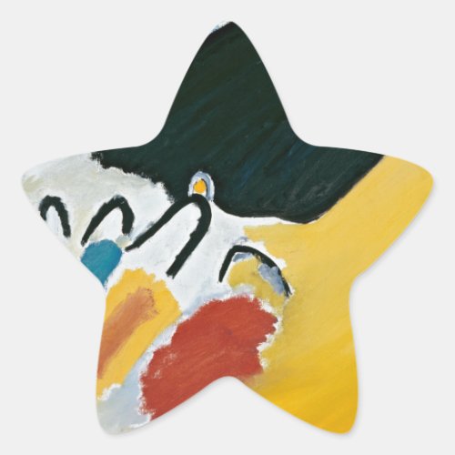 Kandinsky Impression III Concert Abstract Painting Star Sticker