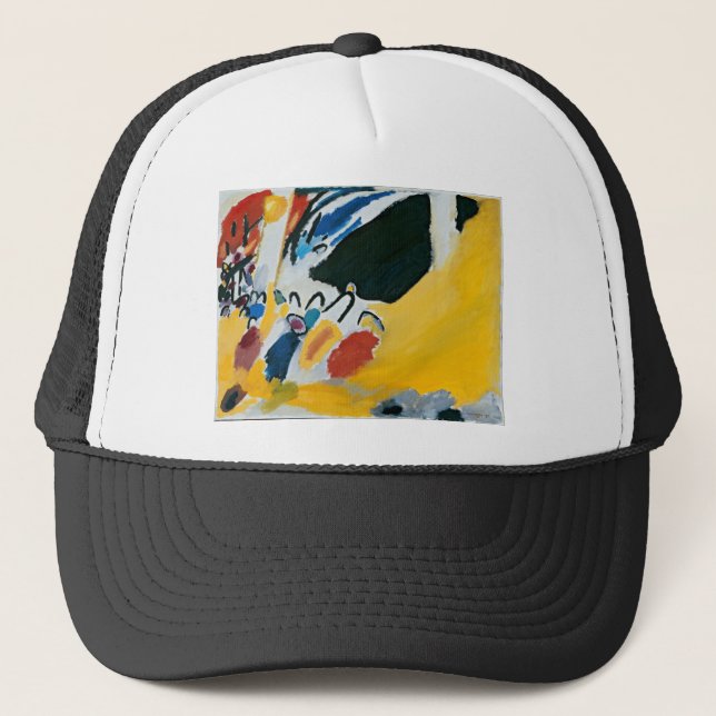 Kandinsky Impression III Concert Abstract Painting Trucker Hat (Front)