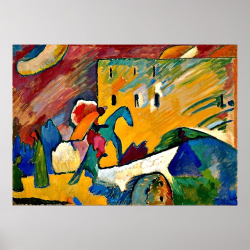 Kandinsky Improvization 3 landscape painting Poster