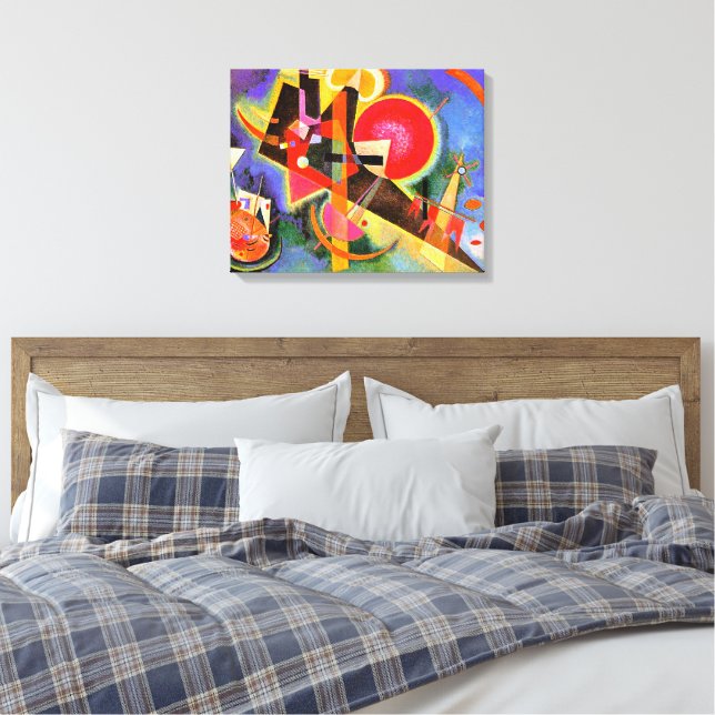 Kandinsky - In Blue, abstract art, Canvas Print (Insitu(Bedroom))