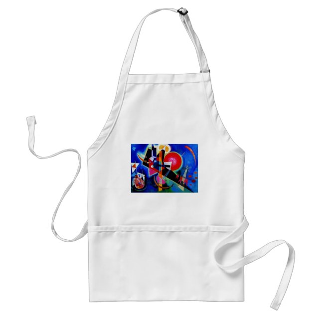 Kandinsky in Blue Abstract Painting Adult Apron (Front)