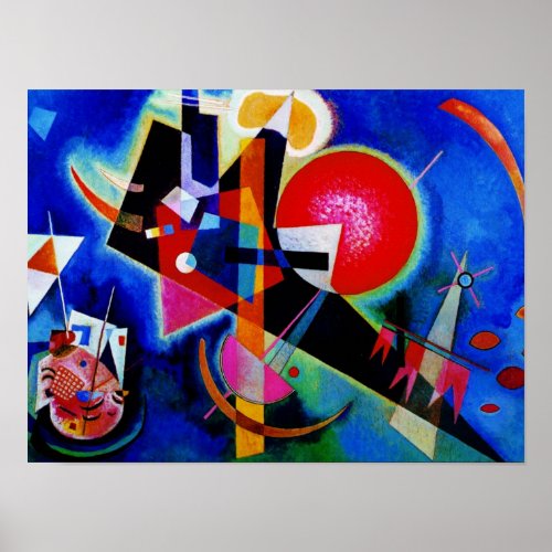 Kandinsky In Blue Abstract Painting Art Poster