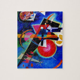 Kandinsky in Blue Abstract Painting Artwork Jigsaw Puzzle