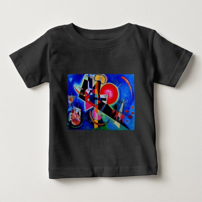 Kandinsky in Blue Abstract Painting Baby T-Shirt (Front)