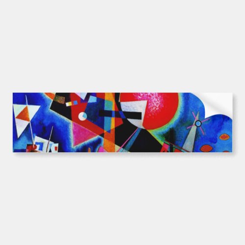 Kandinsky in Blue Abstract Painting Bumper Sticker