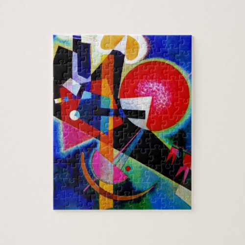 Kandinsky in Blue Abstract Painting Jigsaw Puzzle