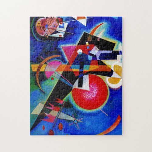 Kandinsky in Blue Abstract Painting Jigsaw Puzzle