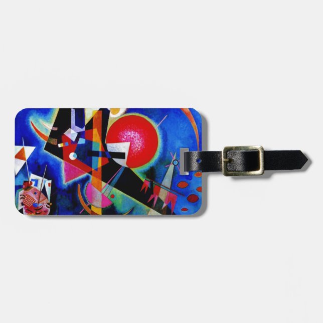 Kandinsky in Blue Abstract Painting Luggage Tag (Front Horizontal)