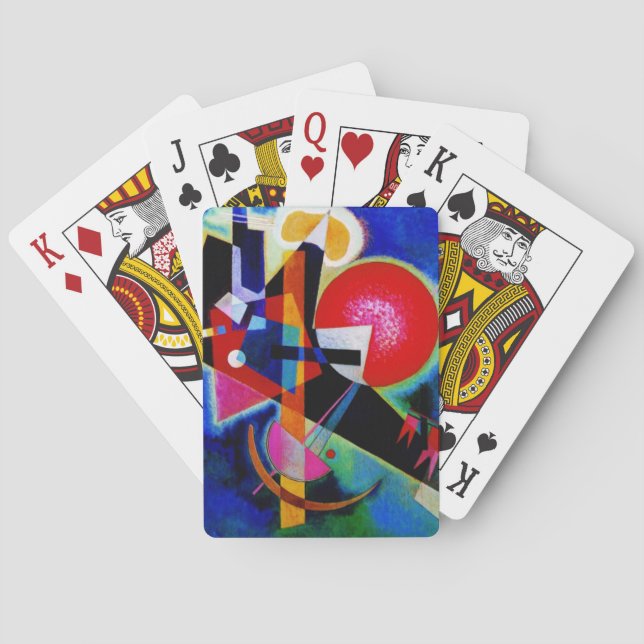 Kandinsky in Blue Abstract Painting Poker Cards (Back)