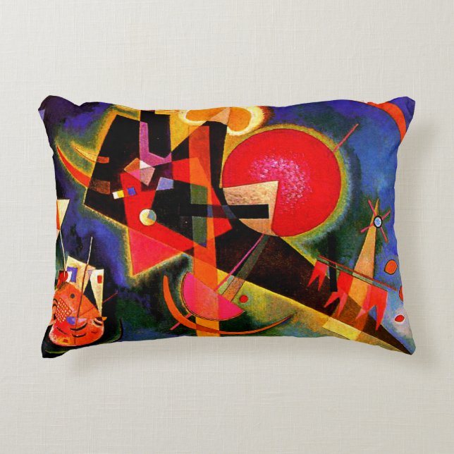Kandinsky - In Blue, popular painting Accent Pillow (Front)