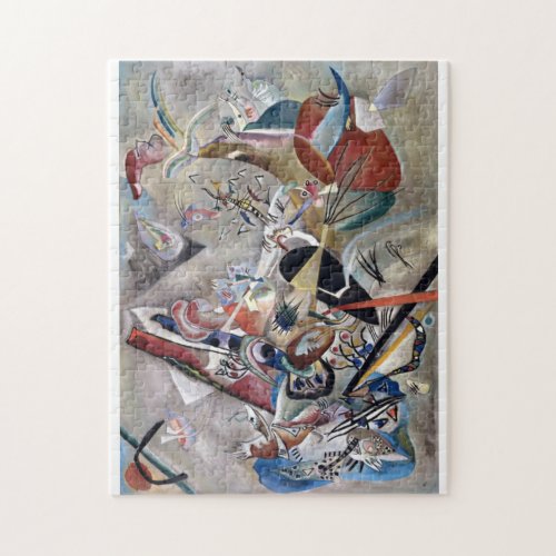 Kandinsky In Gray Abstract Artwork Jigsaw Puzzle