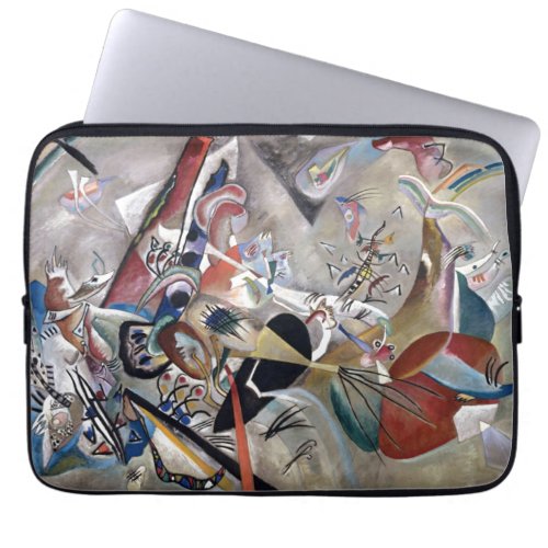 Kandinsky In Gray Abstract Artwork Laptop Sleeve