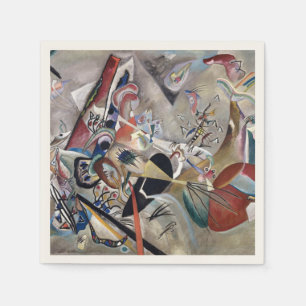 Kandinsky In Gray Abstract Artwork Napkins