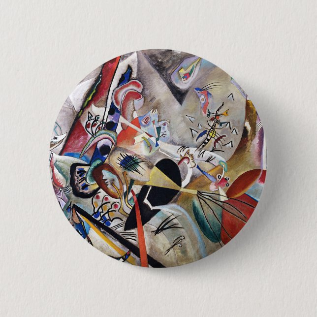 Kandinsky In Gray Button (Front)