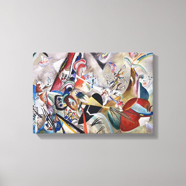 Kandinsky In Gray Canvas Print (Front)