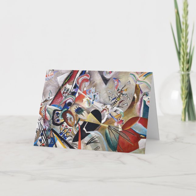 Kandinsky In Gray Greeting Card (Front)