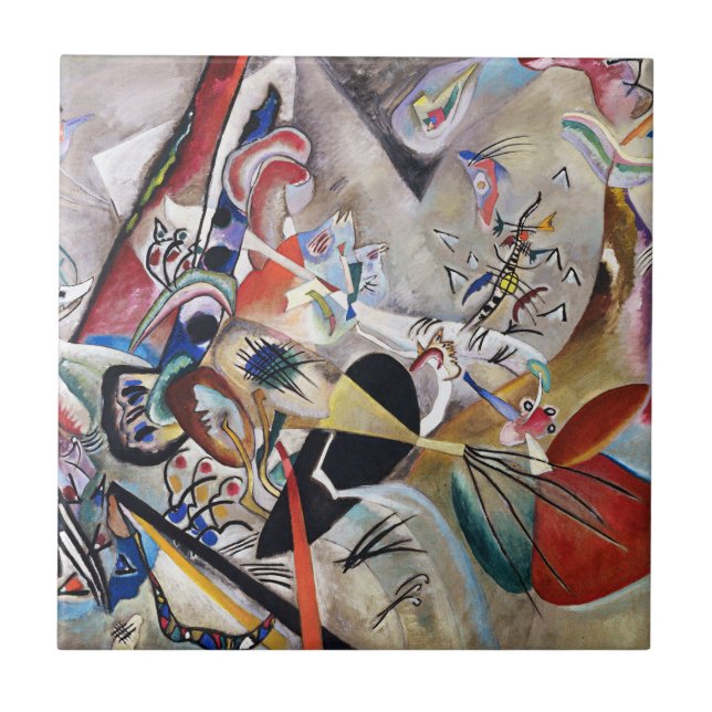 Kandinsky In Gray Tile (Front)