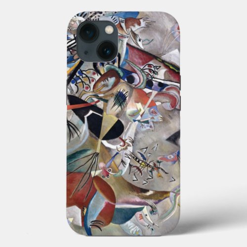Kandinsky In Grey Abstract Artwork iPhone 13 Case
