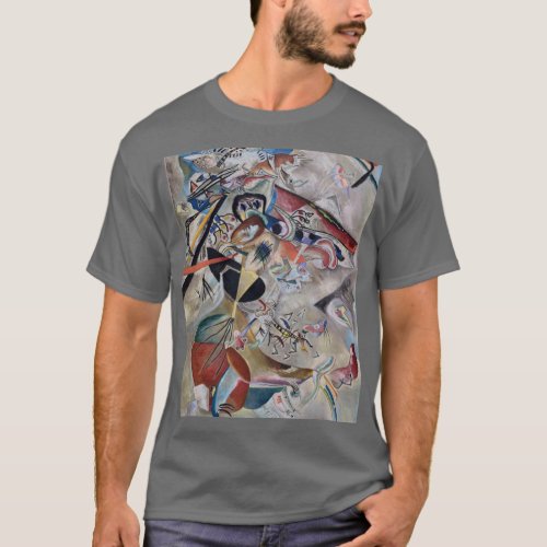 Kandinsky In Grey Abstract Artwork Dark Grey T_Shirt