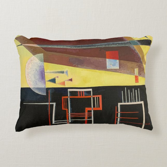 Kandinsky Inner Alliance Abstract Artwork Accent Pillow (Front)