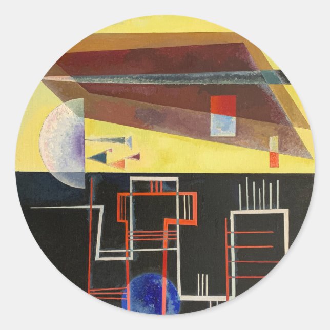 Kandinsky Inner Alliance Abstract Artwork Classic Round Sticker (Front)