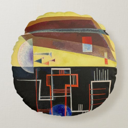 Kandinsky Inner Alliance Abstract Artwork Round Pillow