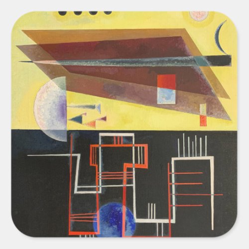 Kandinsky Inner Alliance Abstract Artwork Square Sticker