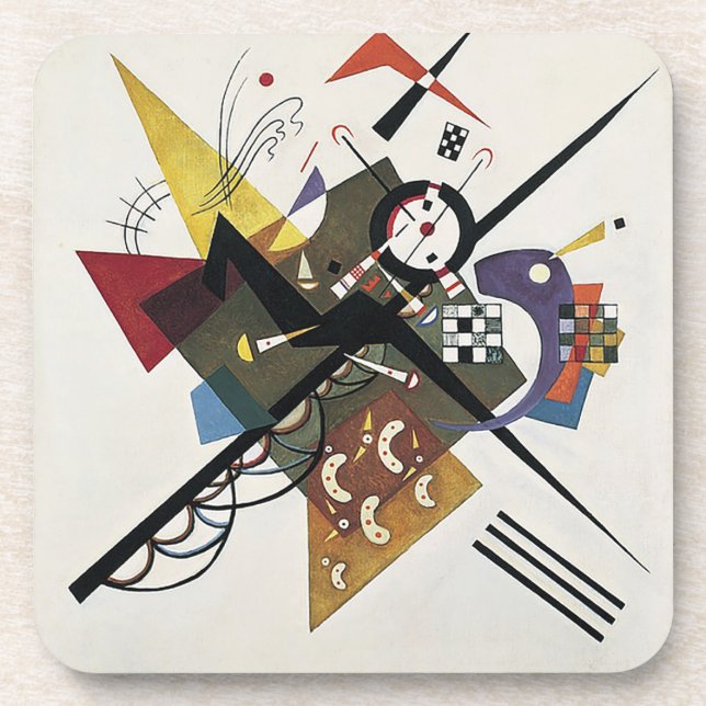 Kandinsky Inspired Square Coaster (Front)