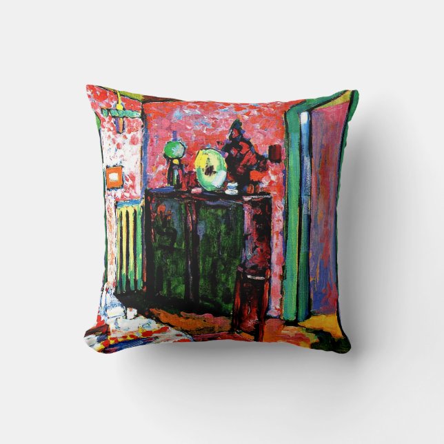 Kandinsky: Interior, My Dining Room, 1909 Throw Pillow (Front)