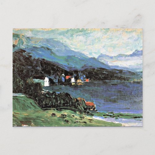 Kandinsky _ Kochel colorful landscape painting Postcard
