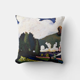 Kandinsky - Landscape near Murnau with Locomotive, Throw Pillow