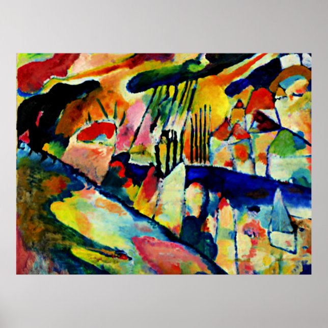 Kandinsky - Landscape with Rain Poster (Front)
