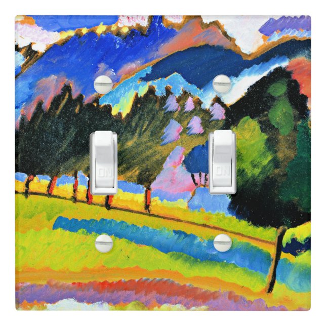 Kandinsky - Landscape with Rolling Hills Light Switch Cover (In Situ)