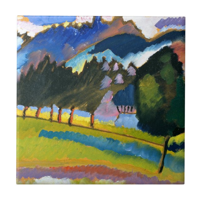 Kandinsky - Landscape with Rolling Hills Tile (Front)