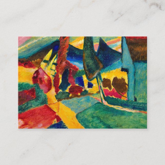 Kandinsky Landscape with Two Poplars Enclosure Card (Front)