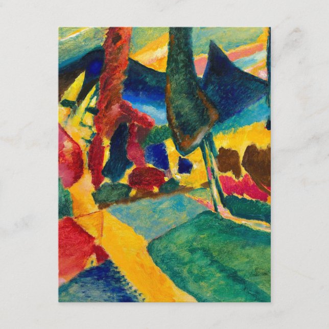 Kandinsky Landscape with Two Poplars Enclosure Card (Front)